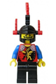 Knight 2 from the Dragon Knights with black legs, red hips, a black dragon helmet, and red plumes - cas017a