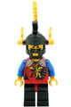 Dragon Knights - Knight 2, Black Legs with Red Hips, Black Dragon Helmet, Yellow Plumes - cas018