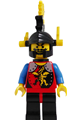 Dragon Knights - Knight 2, Black Legs with Red Hips, Black Dragon Helmet, Yellow Plumes, Black Plastic Cape - cas018a