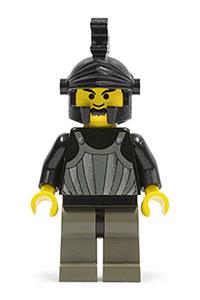 Fright Knight 1 Minifigure - Knight 1 from Fright Knights with a black dragon helmet and no plume - cas023