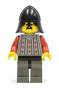 Fright Knight 2 Minifigure - Knight 2 from the Fright Knights theme with a black neck-protector - cas026