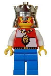 Royal Knight King Minifigure - King of the Royal Knights with a cape and blue legs - cas060