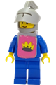 Yellow Castle Knight with blue cavalry, wearing vest stickers (Classic Castle) - cas081s