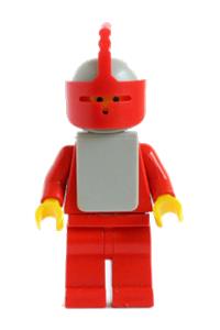 Knight Red Cavalry Minifigure - Yellow castle knight with a red cavalry (Classic Castle) - cas087a