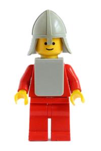 Knight Red Minifigure - Yellow Castle Knight dressed in red (Classic Castle) - cas088a
