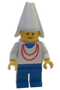 Maiden with Necklace - Blue Legs, White Cone Hat cas096