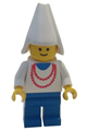 Maiden with Necklace - Blue Legs, White Cone Hat - cas096
