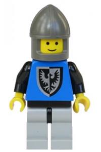 Black Falcon Guard Minifigure - Black Falcon minifigure with light gray legs (black hips) and dark gray chin-guard - cas102