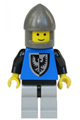 Black Falcon minifigure with light gray legs (black hips) and dark gray chin-guard - cas102