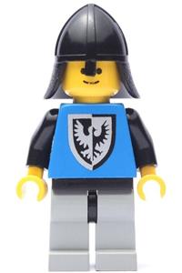 Black Falcon Guard Minifigure - Black Falcon with light gray legs with black hips and a black neck-protector - cas103