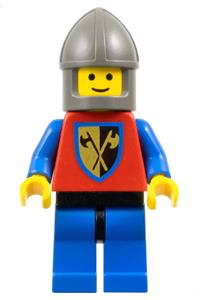 Crusader Axe Solider Minifigure - Crusader Axe Solider blue legs with black hips, and a dark gray chin-guard - cas107