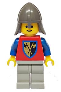Crusader Axe Solider Minifigure - Crusader with an axe, light gray legs, and a dark gray neck-protector - cas109