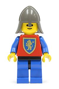 Crusader Lion Solider Minifigure - Crusader Lion with blue legs and black hips, wearing a dark gray neck-protector - cas115