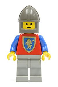 Crusader Lion - Light Gray Legs, Dark Gray Chin-Guard, Blue Plastic Cape cas116