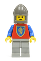 Crusader Lion - Light Gray Legs, Dark Gray Chin-Guard, Blue Plastic Cape - cas116