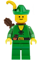 Forestman - pouch, green hat, yellow feather, quiver - cas123a