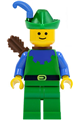 Forestman - Blue, Green Hat, Blue Feather, Quiver - cas132a