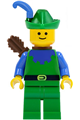 Forestman - blue, green hat, blue feather, quiver - cas132a