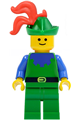 Forestman - Blue, Green Hat, Red 3-Feather Plume - cas133
