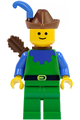 Forestman - Blue, Brown Hat, Blue Feather, Quiver - cas134a