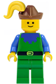 Forestman - blue, brown hat, yellow plume - cas135