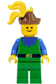 Forestman - Blue, Brown Hat, Yellow 3-Feather Plume - cas136
