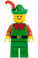 Forestman - red, green hat, red feather - cas137