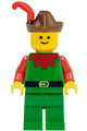 Forestman - Red, Brown Hat, Red Feather - cas139
