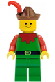 Forestman - red, brown hat, red feather - cas139