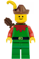 Forestman - Red, Brown Hat, Yellow Feather, Quiver - cas140a