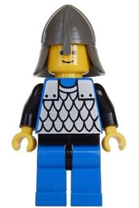 Scale Mail Guard Minifigure - Guard with blue scale mail, blue legs with black hips, and a dark gray neck-protector - cas142