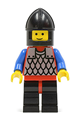 Crusader Archer with red scale mail and blue arms, black legs with red hips, and a black chin-guard - cas147