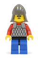 Guard with red body and arms, blue legs with black hips, and a dark gray neck-protector - cas155