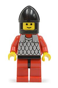 Scale Mail - Red with Red Arms, Red Legs with Black Hips, Black Chin-Guard cas161