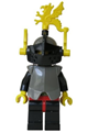Breastplate - Armor over Black, Dark Gray Helmet, Black Visor, Yellow Dragon Plumes - cas166