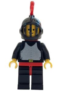 Breastplate - Black, Black Legs with Red Hips, Black Grille Helmet, Red Plume, Red Plastic Cape cas175