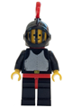 Breastplate - Black, Black Legs with Red Hips, Black Grille Helmet, Red Plume, Red Plastic Cape - cas175