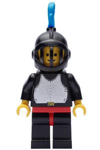 Breastplate - Black, Black Legs with Red Hips, Black Grille Helmet, Blue Plume, Black Plastic Cape cas176