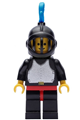 Breastplate - Black, Black Legs with Red Hips, Black Grille Helmet, Blue Plume, Black Plastic Cape - cas176