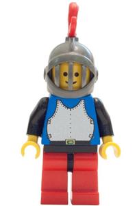 Breastplate - Blue with Black Arms, Red Legs with Black Hips, Dark Gray Grille Helmet, Red Plume cas185