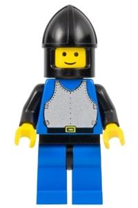 Blue Knight with Breastplate - Blue Knight with a blue breastplate, black arms, blue legs with black hips, and a black chin-guard - cas187