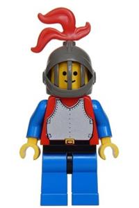 Breastplate - Red with Blue Arms, Blue Legs with Black Hips, Dark Gray Grille Helmet, Red Plume cas189