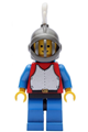 Breastplate - Red with Blue Arms, Blue Legs with Black Hips, Dark Gray Grille Helmet, White Plume, Blue Plastic Cape - cas190