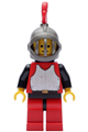 Breastplate - Red with Black Arms, Red Legs with Black Hips, Dark Gray Grille Helmet, Red Plume, Blue Plastic Cape - cas193