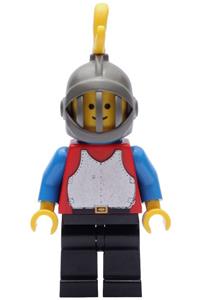 Breastplate - Red with Blue Arms, Black Legs, Dark Gray Grille Helmet, Yellow Plume, Blue Plastic Cape cas195