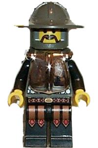 John of Mayne Minifigure - Minifigure from Knights' Kingdom I with helmet and chrome silver armor - cas202
