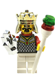 Chess King (Crazy LEGO King) wearing a red plastic cape - cas205