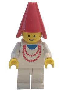 Maiden with Necklace - White Legs, Red Cone Hat cas216