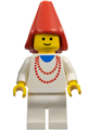 Maiden with Necklace - White Legs, Red Cone Hat - cas216