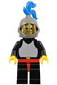 Breastplate - Black, Black Legs and Red Hips, Dark Gray Grille Helmet, Blue Plume, Black Plastic Cape - cas217